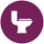 Zorgtaak pictogram hulp bij het toiletbezoek